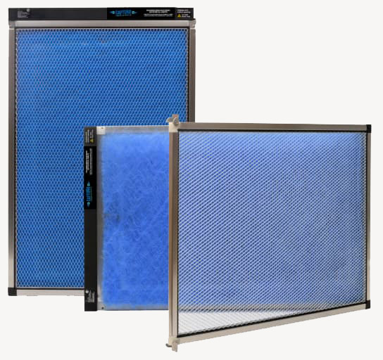 Premier One PureFlo P6100 P6100-1430 Polarized Media Air Cleaner, 14" x 30" x 1" Nominal Size, Polarized Media Filter, 97% (At 0.3 Microns), 819 CFM, 0.14 In. W.g. (@ 819 CFM) Resistance, Polarized, Fiberglass, Filter Rack Mount (Existing)