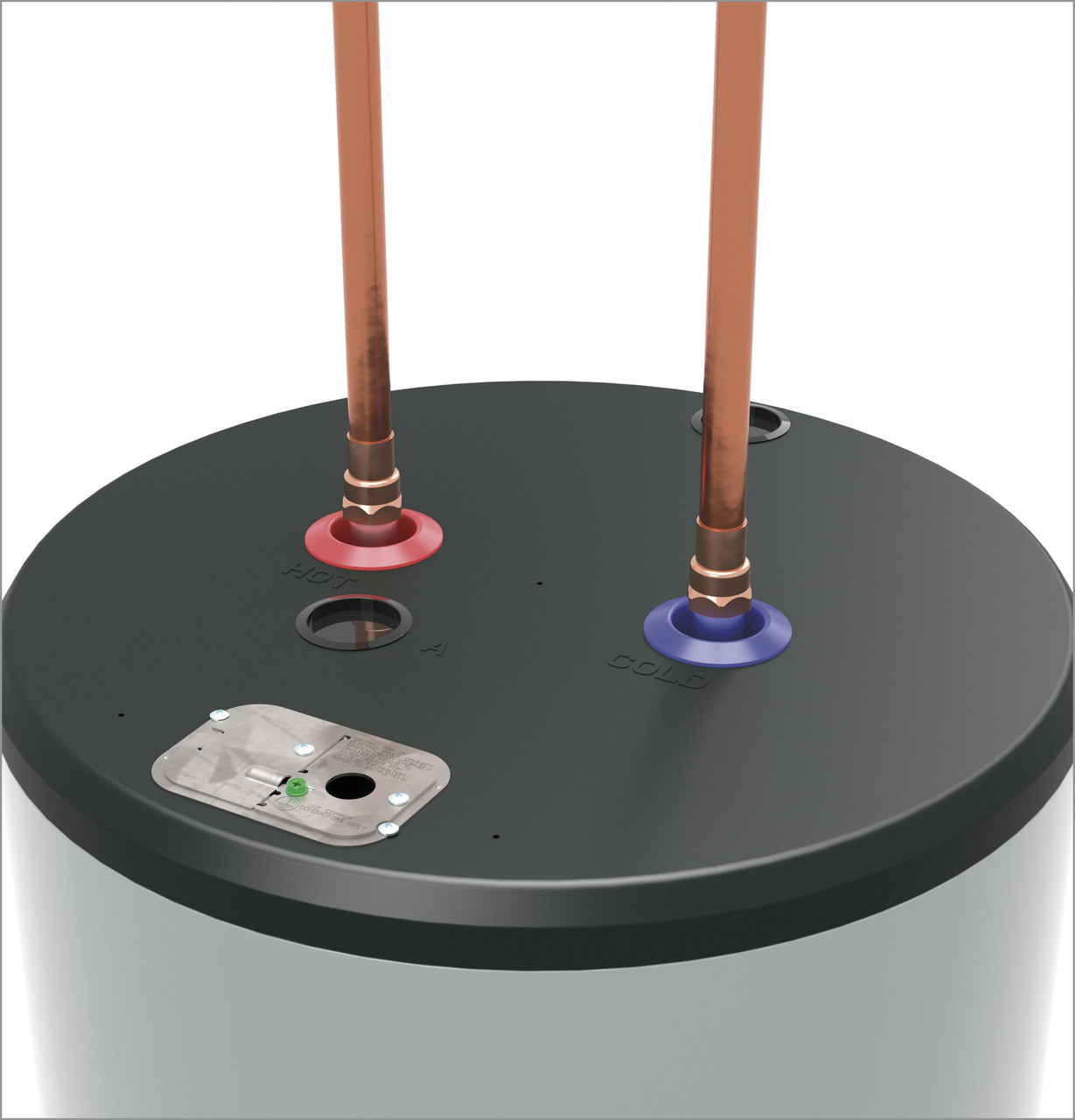 General Electric GE40S10BAM Short Electric Water Heater, 40 Gallons, 240 V, 5,500 W (Upper), 5,500 W (Lower), 0.92 UEF, 66 Gallons First Hour Delivery, 25.1 GPH (At 90Â°F Rise), 2 Elements